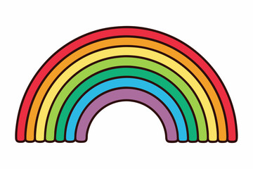 Obraz premium rainbow, colorful rainbow vector illustration, vector illustration of rainbow icon