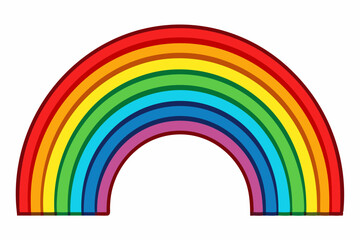 rainbow, colorful rainbow vector illustration, vector illustration of rainbow icon

