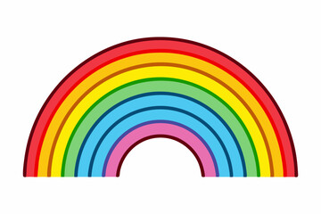 rainbow, colorful rainbow vector illustration, vector illustration of rainbow icon

