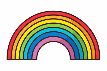 Obraz premium rainbow, colorful rainbow vector illustration, vector illustration of rainbow icon