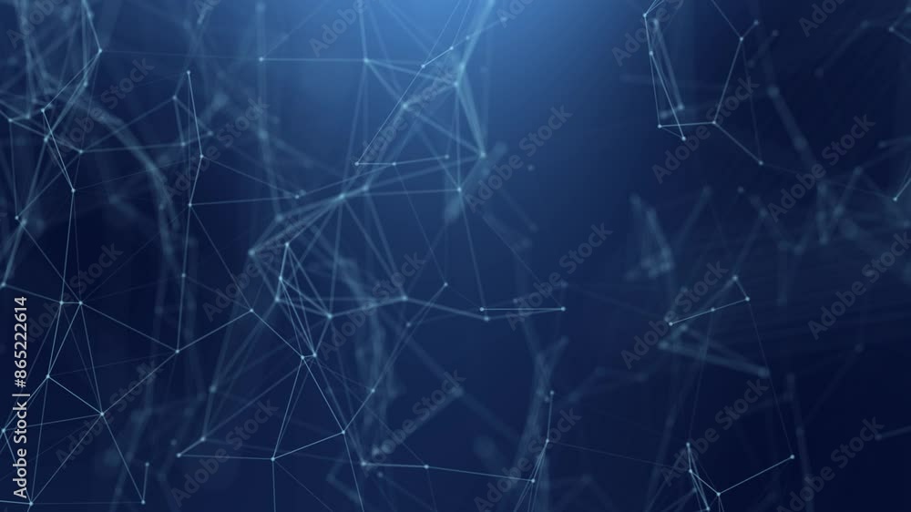 Aufkleber connection wave network dots digital technology. animation network of interacting cityscape . global