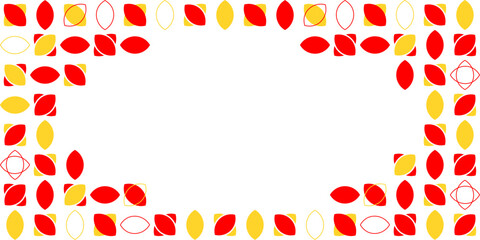 Abstract pattern with red, white, and yellow colors vector. Red, White, and Yellow Abstract Pattern.