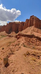 Beautiful mountain scenery in kyrgyzstan in Central asia 