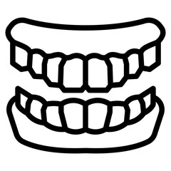 denture dental care icon vector. 