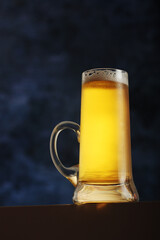 A mug with traditional German lager beer	