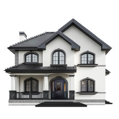 Obraz premium Modern Classic House on Transparent Background