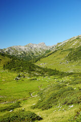 Fototapeta premium The panorama of the Lechtal Alps, Sankt Anton, Austria 