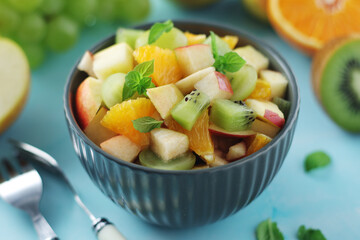 A bowl with fresh fruit	