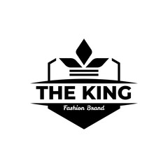 Obraz premium Vintage hipster crown logo design illustration