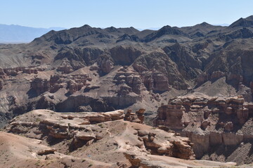 The stunning red gorge Charyn Canyon in Kazakhstan