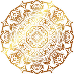 Luxury Ornamental Mandala In Gold Color 