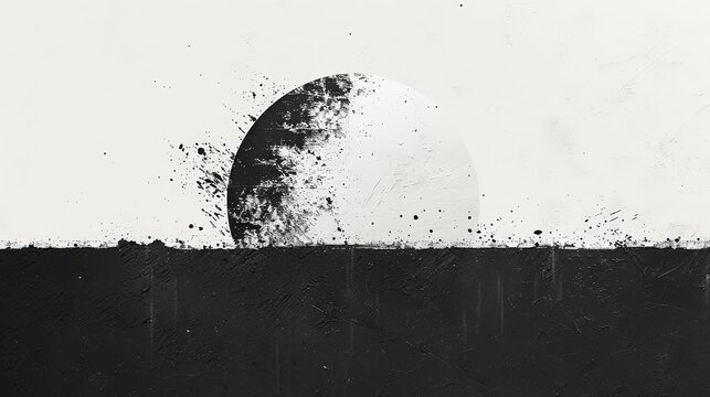 minimal black and white poster showing mottled with the nags and doubts that untrusting treason brings to the unfaithful, modern look with a focus on simplicity. Generative Ai 