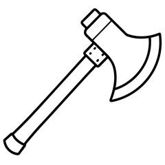 Cartoon-style icon of two crossed axes on a white backdrop
