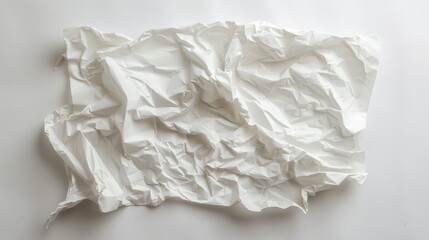 Obraz premium Crumpled notebook paper on white backdrop