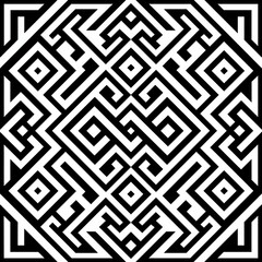 Geometric pattern with Greek key motifs, clean lines, no blur,