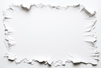 Obraz premium Torn paper with space for your message on a white background.