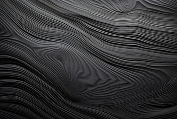 Abstract black wavy background. 3d rendering, 3d illustration.