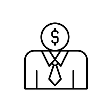 recommend clip art: Millionaire outline icons, minimalist vector illustration ,simple transparent graphic element .Isolated on white background