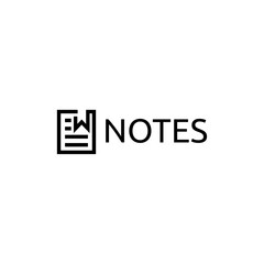 notepad vector, icon or logo sign symbol illustration
