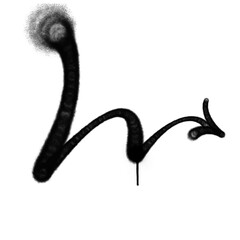 spray arrow graffiti style element