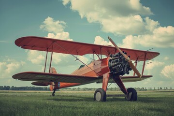 Vintage biplane image