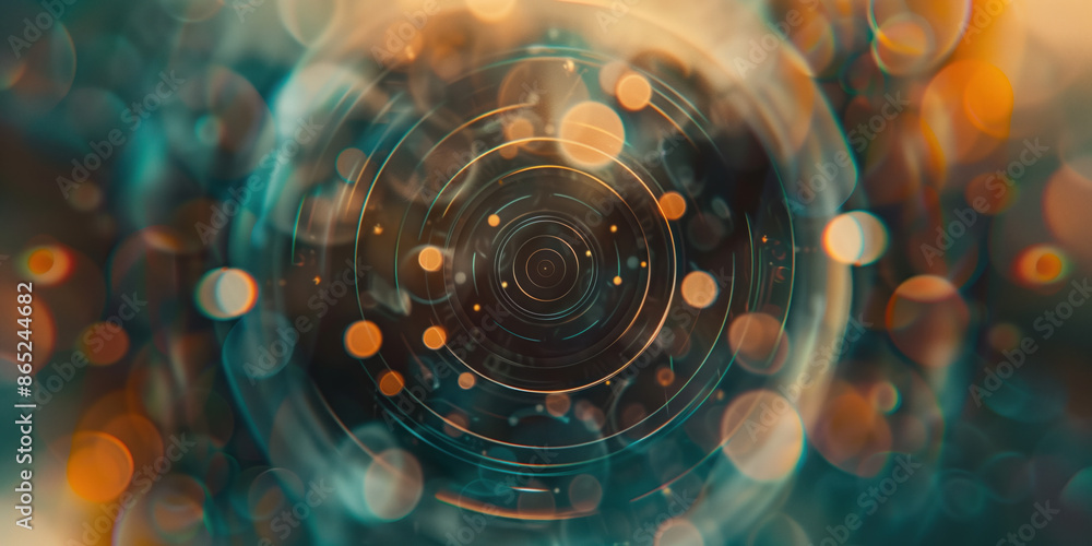 Poster abstract illustration of singularity concept. origin of life. space and science. background image. c