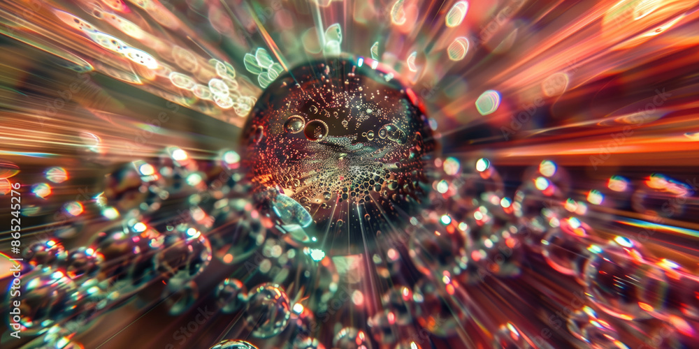 Poster abstract illustration of singularity concept. origin of life. space and science. background image. c