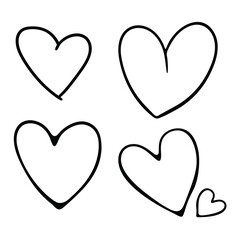 A simple, classic drawing of a heart, symbolizing love and affection.