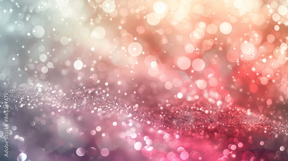Poster abstract colorful background with glowing bokeh lights and soft focus.