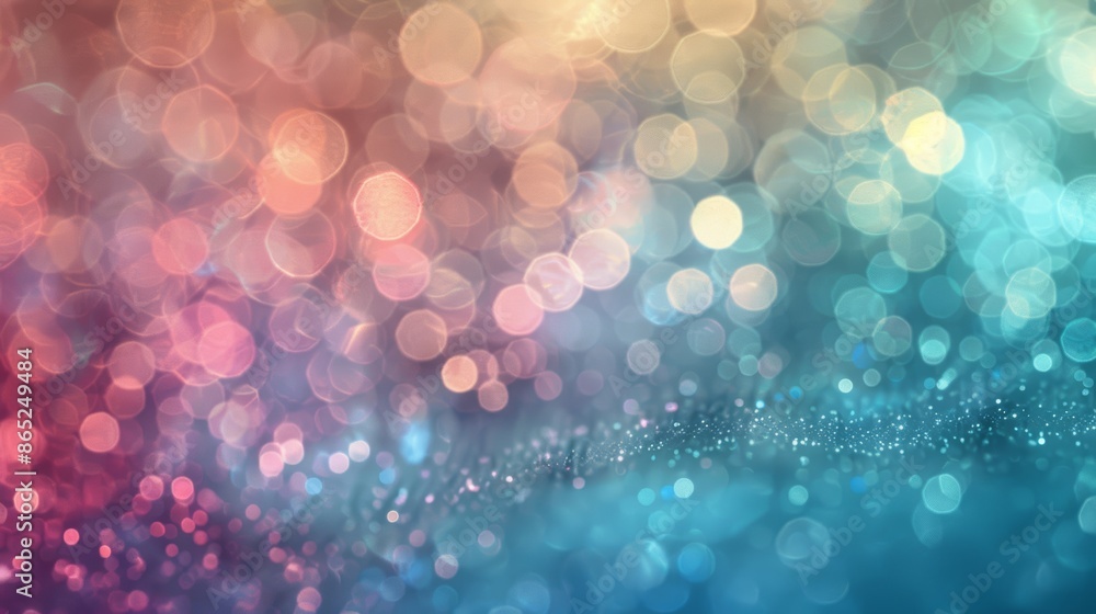 Poster abstract colorful bokeh background with sparkling lights, perfect for festive designs.