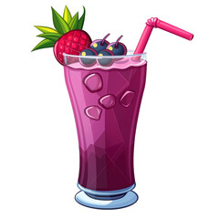 Colada Morada in a cartoon style on isolated white background