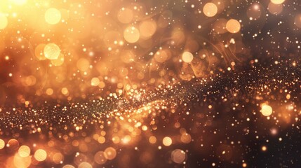 Obraz premium Abstract golden bokeh background with warm and festive lights. Perfect for celebrations, holidays, and special occasions.