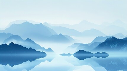 mountain landscape with clouds