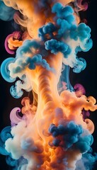 colorful smoke. With a resolution of 4K.