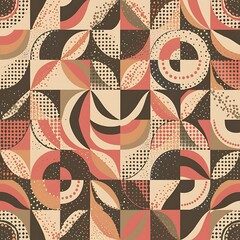Unusual Aesthetic Stippled Seamless Pattern Geometric Vector Abstract Background Wallpaper