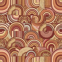 Unusual Aesthetic Stippled Seamless Pattern Geometric Vector Abstract Background Wallpaper