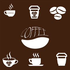 Creative Professional Trendy and Minimal COFFEE Logo Design, COFFEE Icon Logo in Editable Vector Format