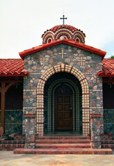 Fototapeta premium Greek Orthodox Chapel On Film