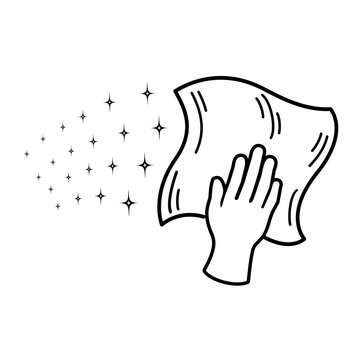 hand wiping surface clean clip art preview