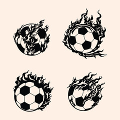 silhouette of a ball burning with the heat of fire