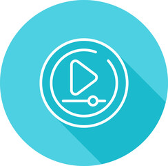 Video Play Circle Vector Icon