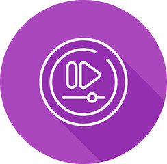 Video Fast Forward Vector Circle 