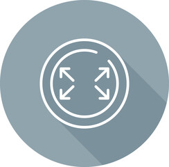 Fullscreen Circle Vector Icon