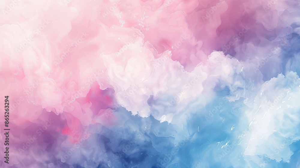 Poster the background is composed of an abstract watercolor background with soft pastel gradients