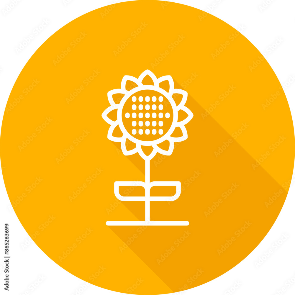 Wall mural sunflower vector icon