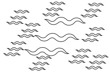 Wind Speed icon. wind clouds Icon weather forecast pictogram. Wind icon, wind blowing windy weather. Air icons, doodle wind. Winds and clouds weather