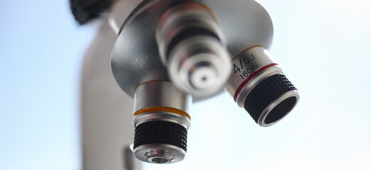 The head microscope on the background laboratory is a study human biology analyzes for...