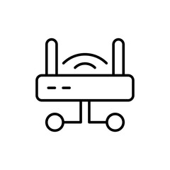 Network service outline icons, minimalist vector illustration ,simple transparent graphic element .Isolated on white background