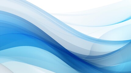 Naklejka premium Abstract background with smooth lines in blue and white colors