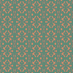 Blue and white watercolor ornament painted with watercolor on paper.